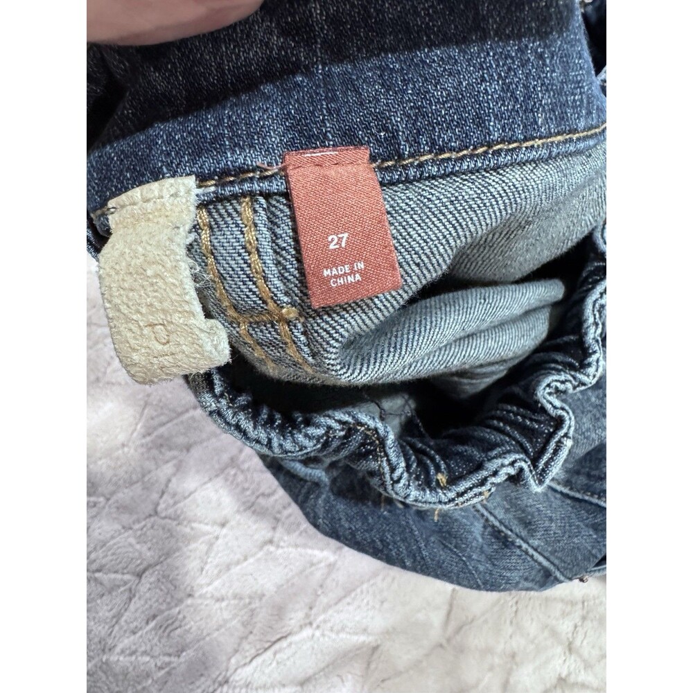 Pilcro by Anthropologie Jeans Womens 27 High Rise Wide Leg Button Fly Dark Wash - Picture 10 of 12